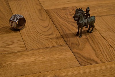 Eiken visgraat karamel bruin geolied